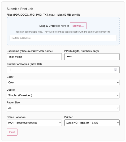 Print form